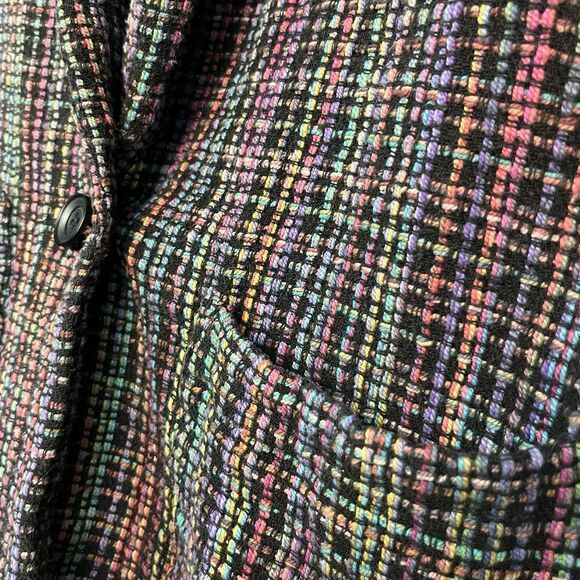 Vtg NORM THOMPSON Women's Tweed Blazer w/Silk and Linen Multi USA Size M - Picture 5 of 8